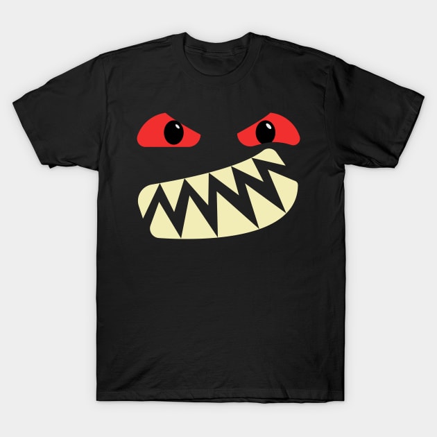 Angry monster face T-Shirt by omarelatawy